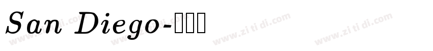 San Diego字体转换